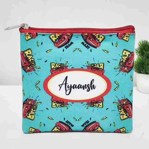 Personalized Car Printed Kids Duffle Bag with Wet Pouch Gift Combo